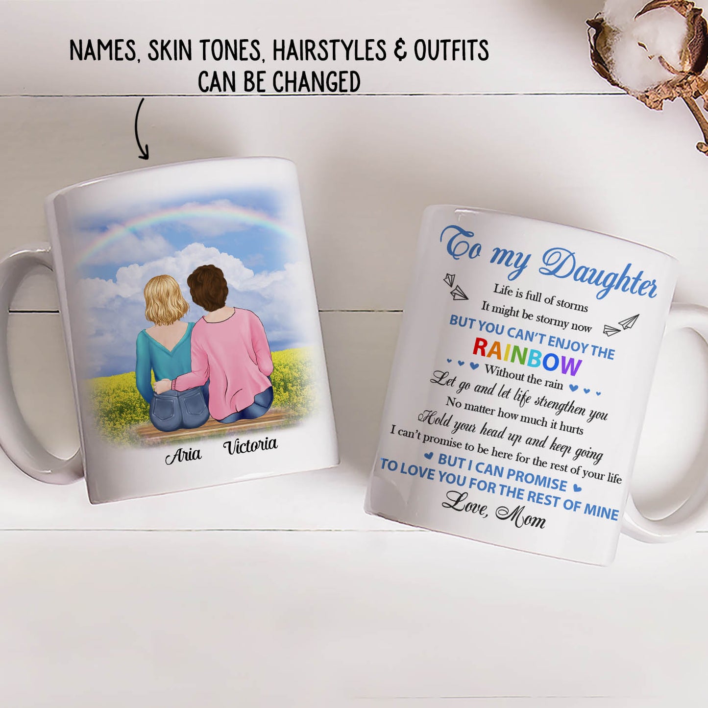 Enjoy The Rainbow - Personalized Custom Coffee Mug