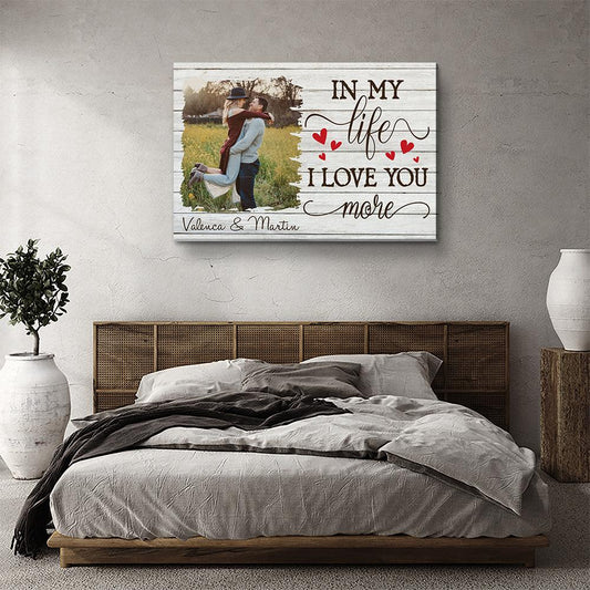I Love You More - Personalized Custom Photo Canvas