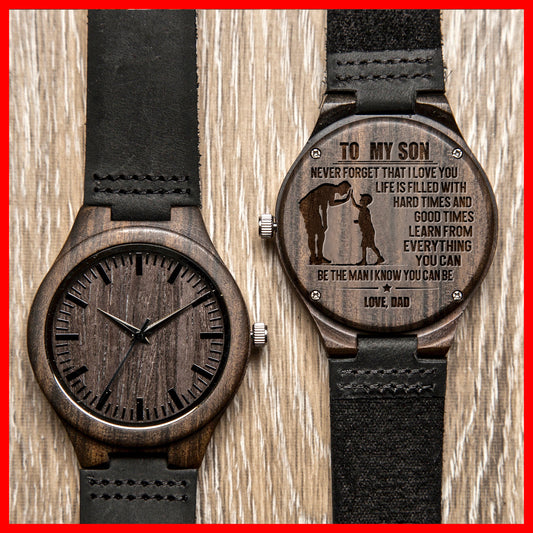 SON DAD - BE THE MAN - WOOD WATCH