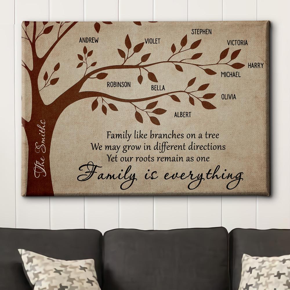Family Tree 2 - Personalized Custom Matte Canvas