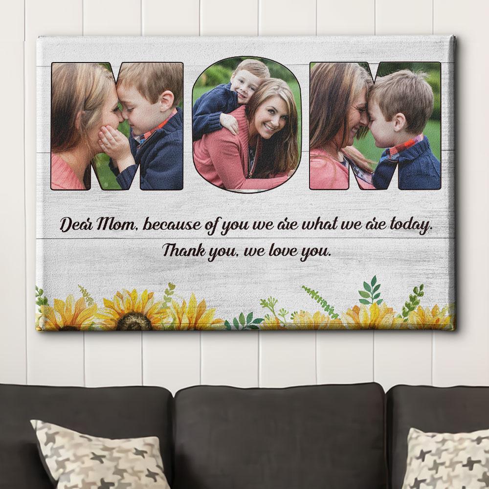 Message To Mom - Personalized Custom Photo Canvas