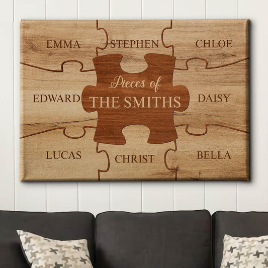 Family Pieces - Personalized Custom Name Canvas