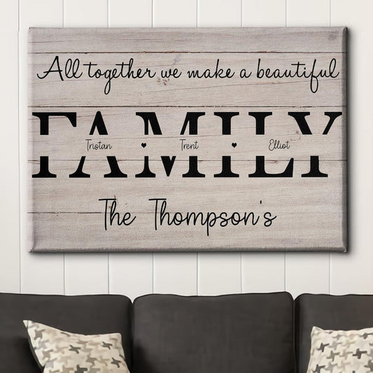 Family Is All - Personalized Custom Photo Canvas - Family Wall Art