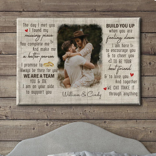 My Missing Piece - Personalized Custom Photo Canvas