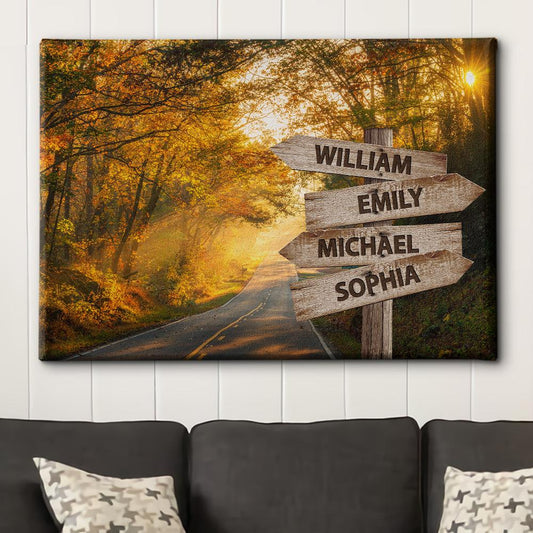 Personalized Custom Multi-names Canvas - Multiple Backgrounds