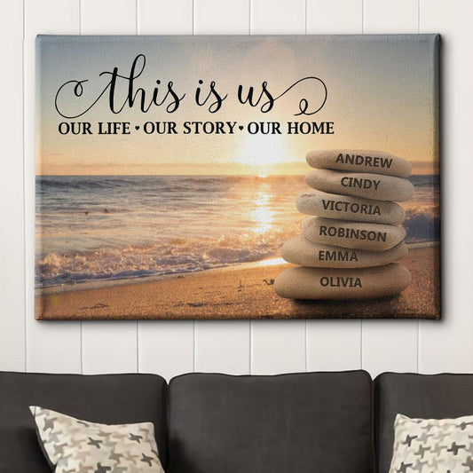 This Is Our Story - Personalized Custom Name Canvas