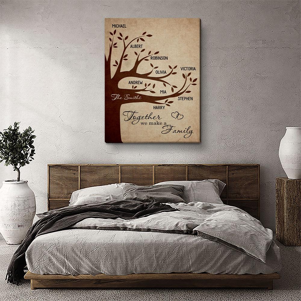 Family Tree 3 - Personalized Custom Name Canvas