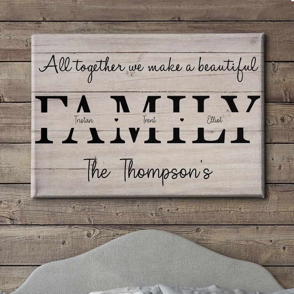 Family Is All - Personalized Custom Photo Canvas - Family Wall Art