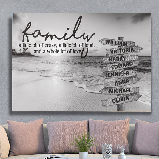 Family Multi-Name - Personalized Custom Name Canvas