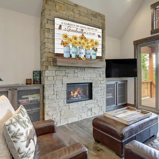 A Garden Of Love - Personalized Custom Name Canvas