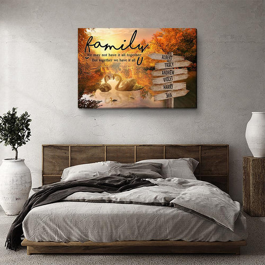 Family Multi Name 2 - Personalized Custom Name Canvas