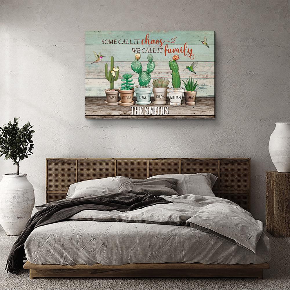 Our Chaos - Personalized Custom Name Canvas