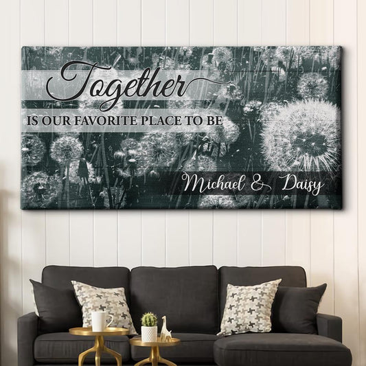Favorite Place - Personalized Custom Name Canvas