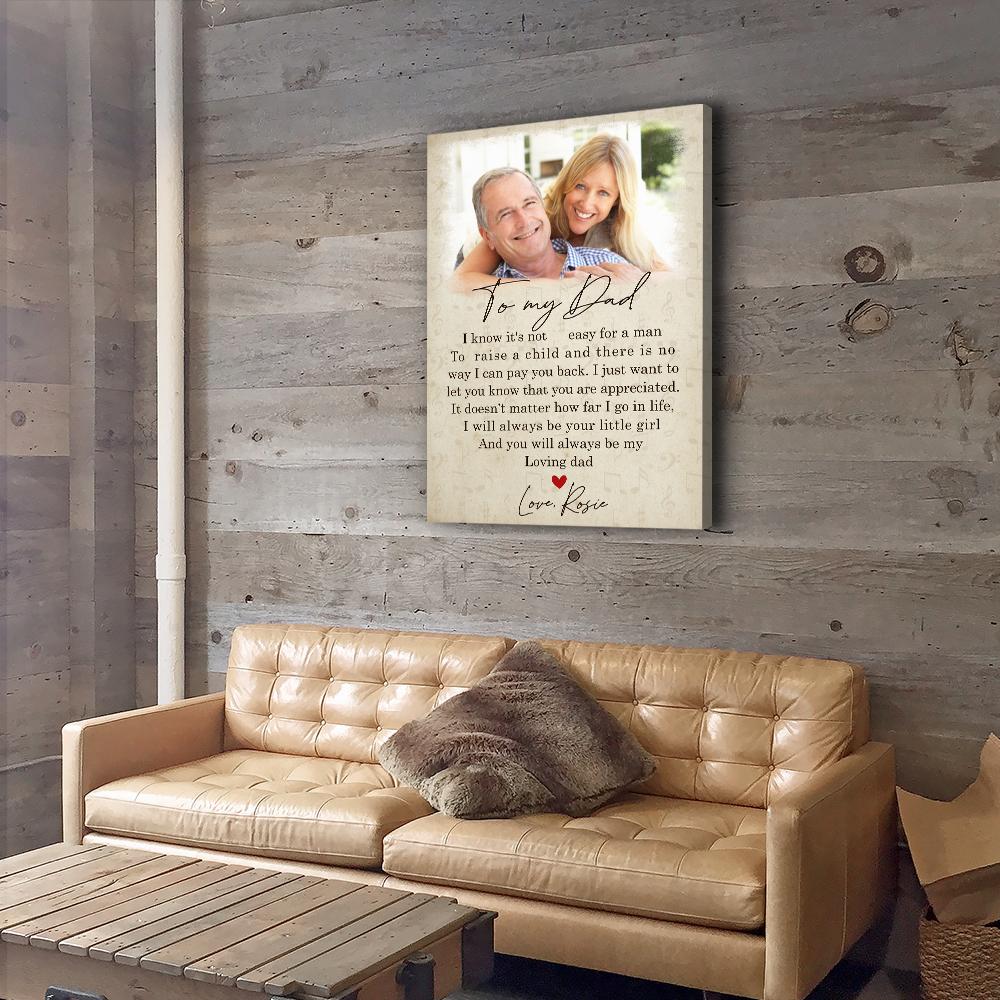 My Loving Dad 2 - Personalized Custom Photo Canvas