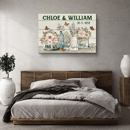 Happily Ever After - Personalized Custom Name Canvas