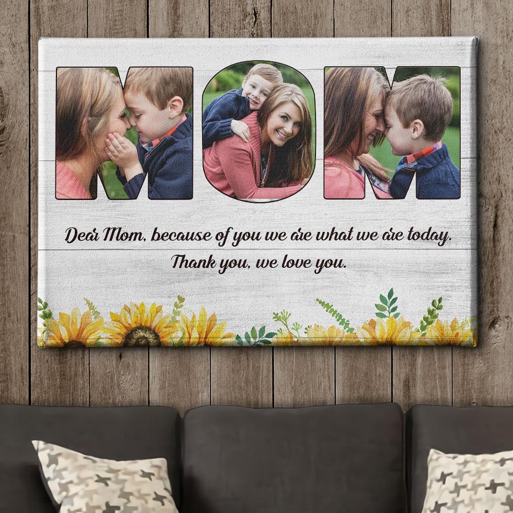 Message To Mom - Personalized Custom Photo Canvas