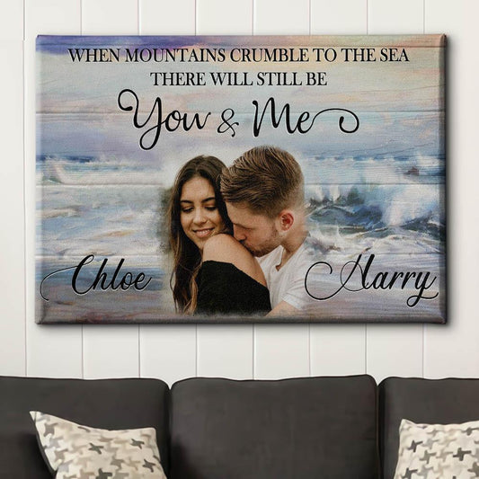 Crumble To The Sea - Personalized Custom Photo Canvas