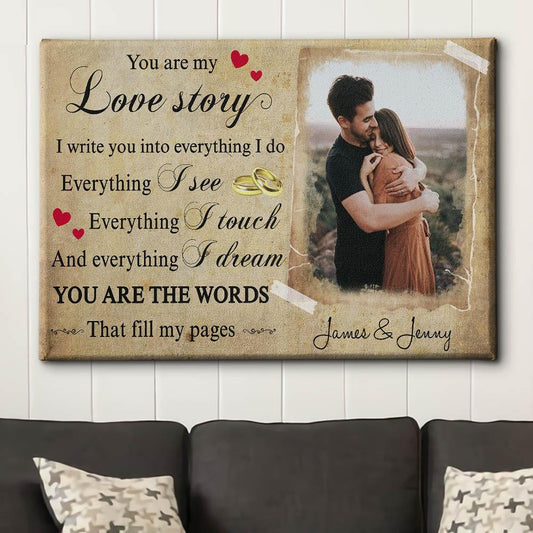 My Love Story - Personalized Custom Photo Canvas