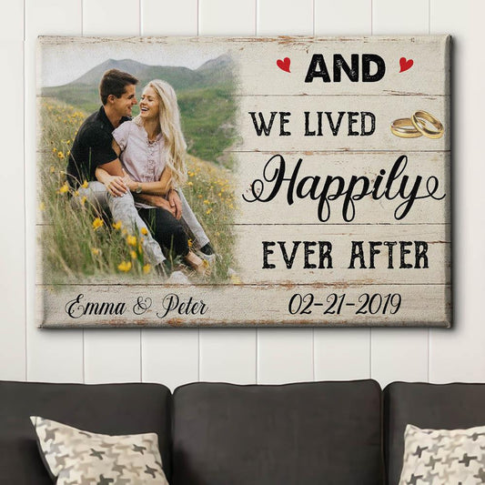 Happily Ever After - Personalized Custom Photo Canvas