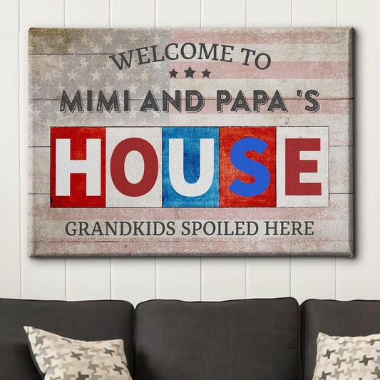 Mimi And Papa House - Personalized Custom Matte Canvas