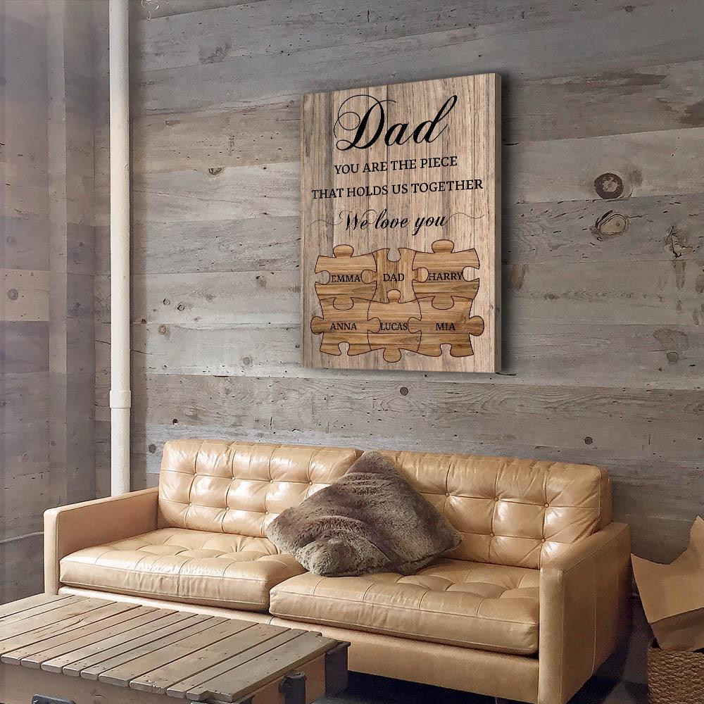 Hold Us Together - Personalized Custom Name Canvas