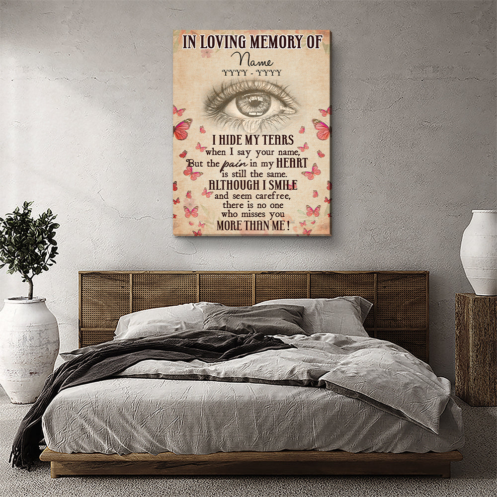 I Hide My Tears - Personalized Custom Matte Canvas