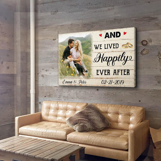 Happily Ever After - Personalized Custom Photo Canvas