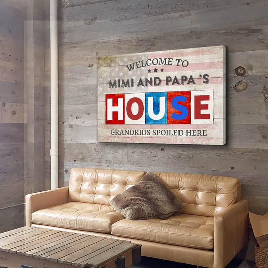 Mimi And Papa House - Personalized Custom Matte Canvas