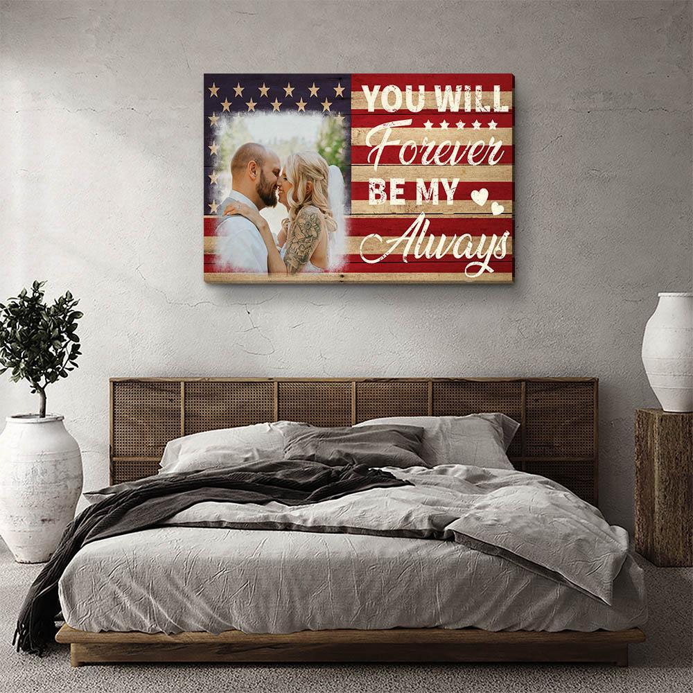 Forever Be My Always - Personalized Custom Photo Canvas