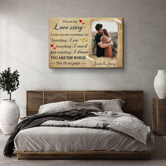 My Love Story - Personalized Custom Photo Canvas
