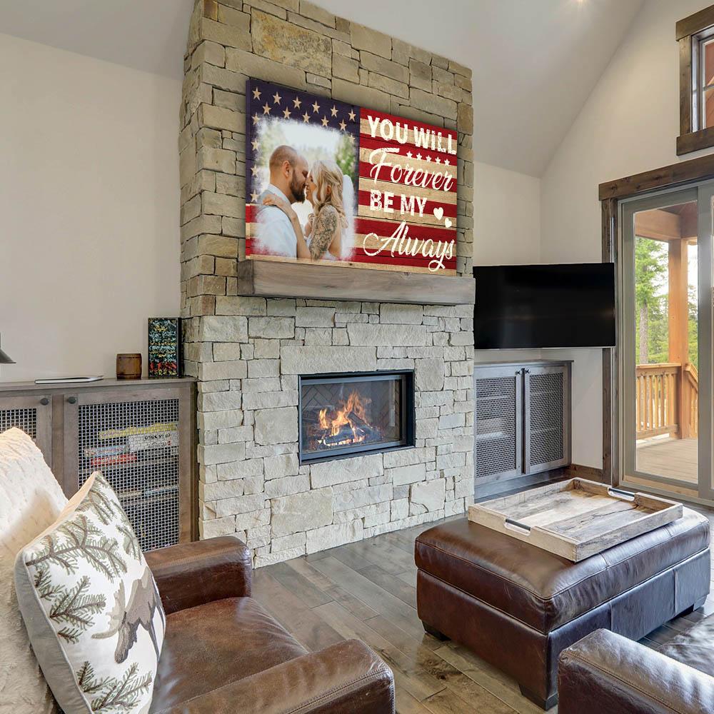 Forever Be My Always - Personalized Custom Photo Canvas