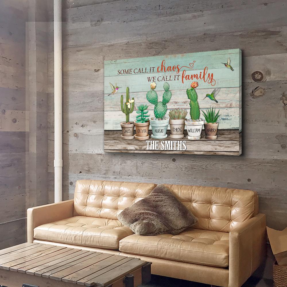 Our Chaos - Personalized Custom Name Canvas