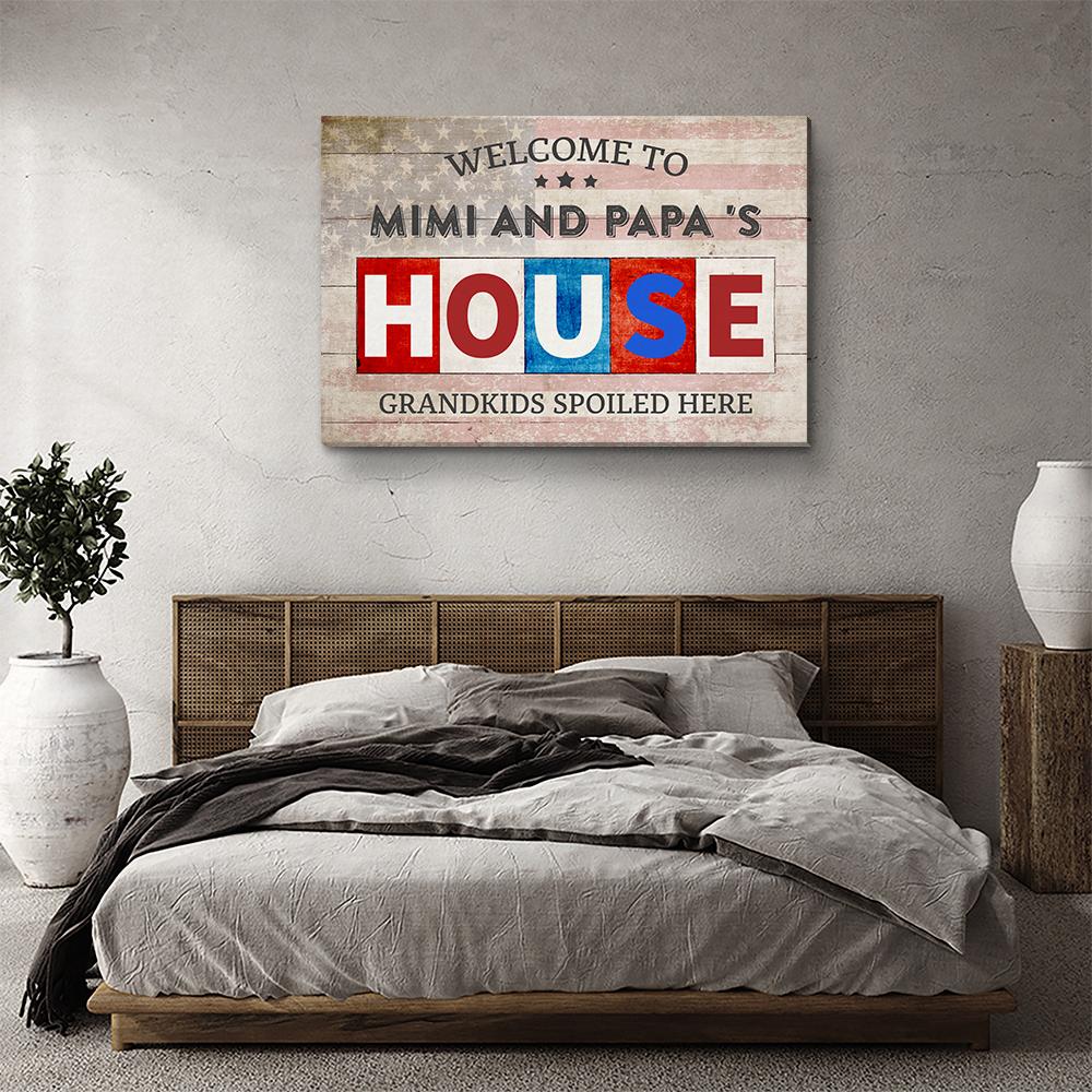 Mimi And Papa House - Personalized Custom Matte Canvas