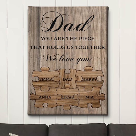 Hold Us Together - Personalized Custom Name Canvas