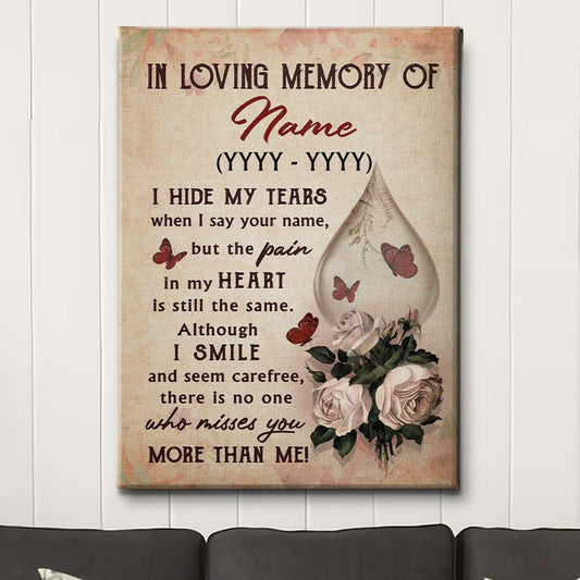 I Hide My Tears 2 - Personalized Custom Matte Canvas