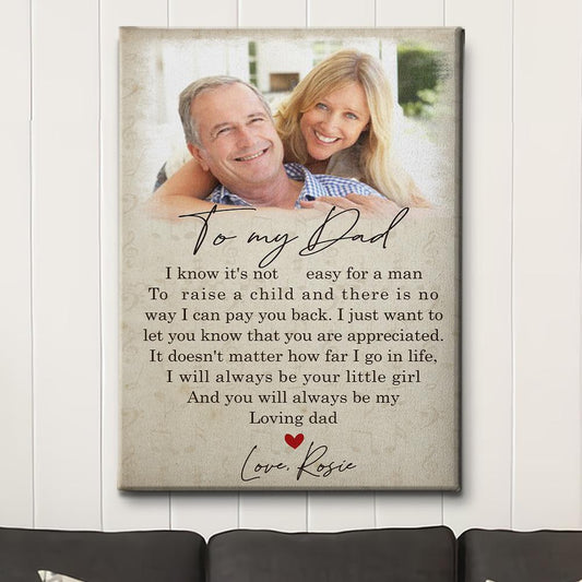 My Loving Dad 2 - Personalized Custom Photo Canvas