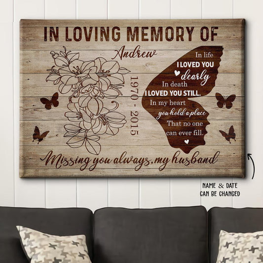In Life I Love You Dearly - Personalized Custom Name Canvas