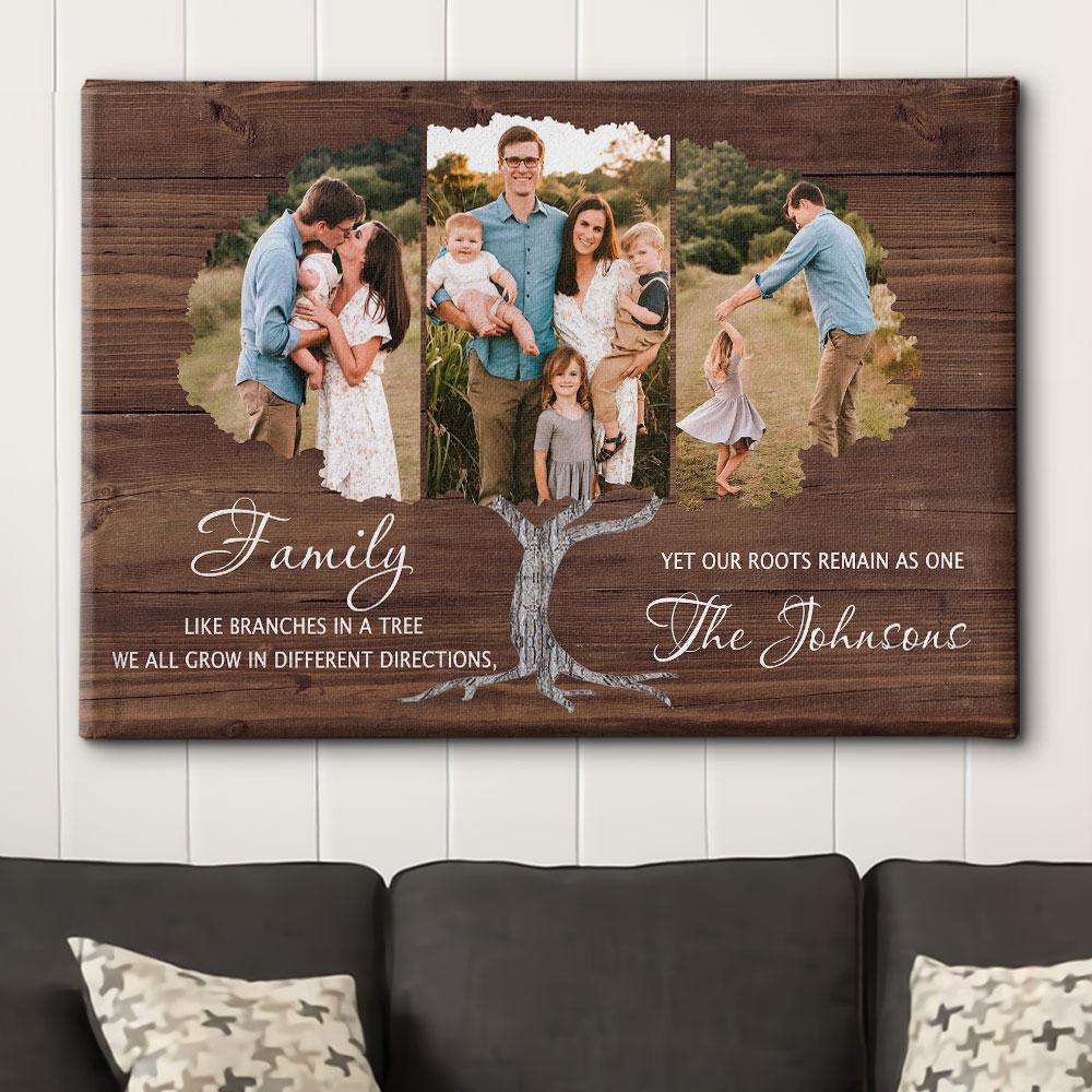 Family Tree 5 - Personalized Custom Photo Canvas