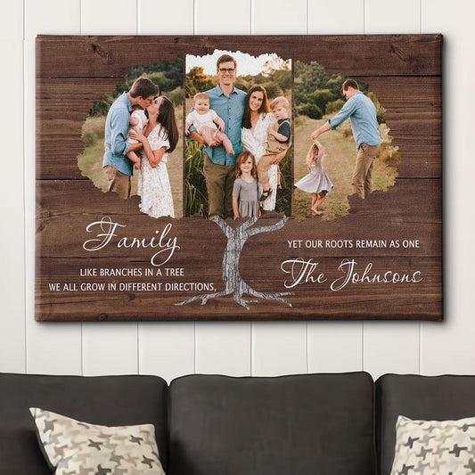 Family Tree 5 - Personalized Custom Photo Canvas
