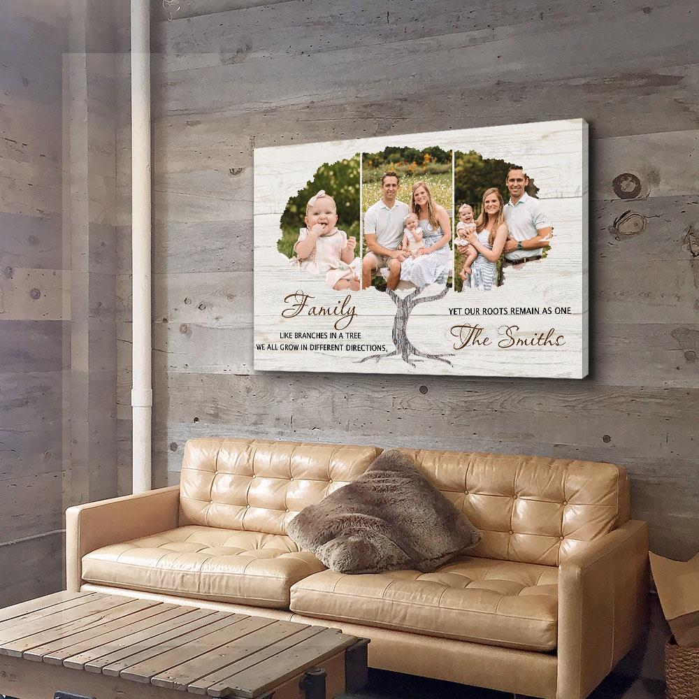 Family Tree 5 - Personalized Custom Photo Canvas
