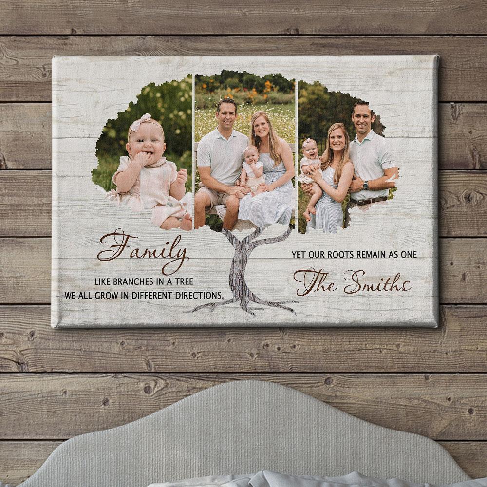 Family Tree 5 - Personalized Custom Photo Canvas