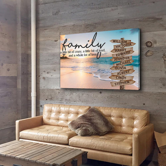 Family Multi-Name - Personalized Custom Name Canvas