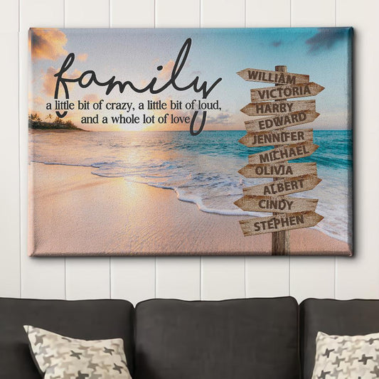 Family Multi-Name - Personalized Custom Name Canvas