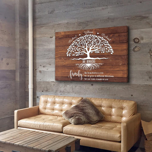 Family Tree 7- Personalized Custom Name Canvas