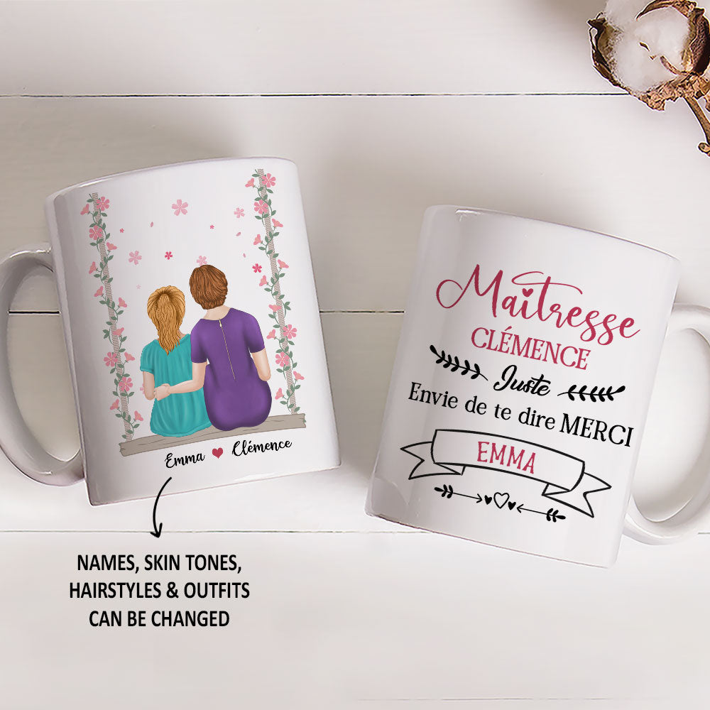 Envie De Dire Merci A Ma Maitresse - Personalized Custom Coffee Mug