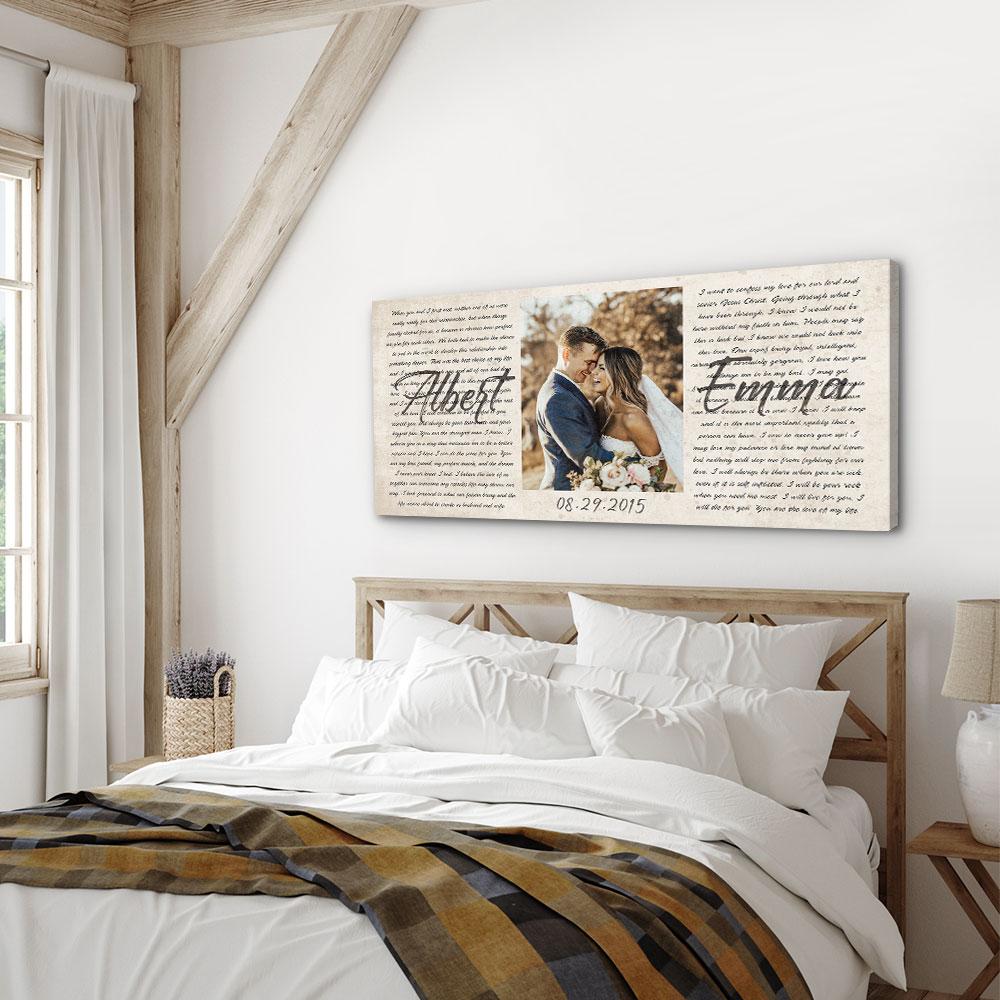 Our Vows - Personalized Custom Photo Canvas