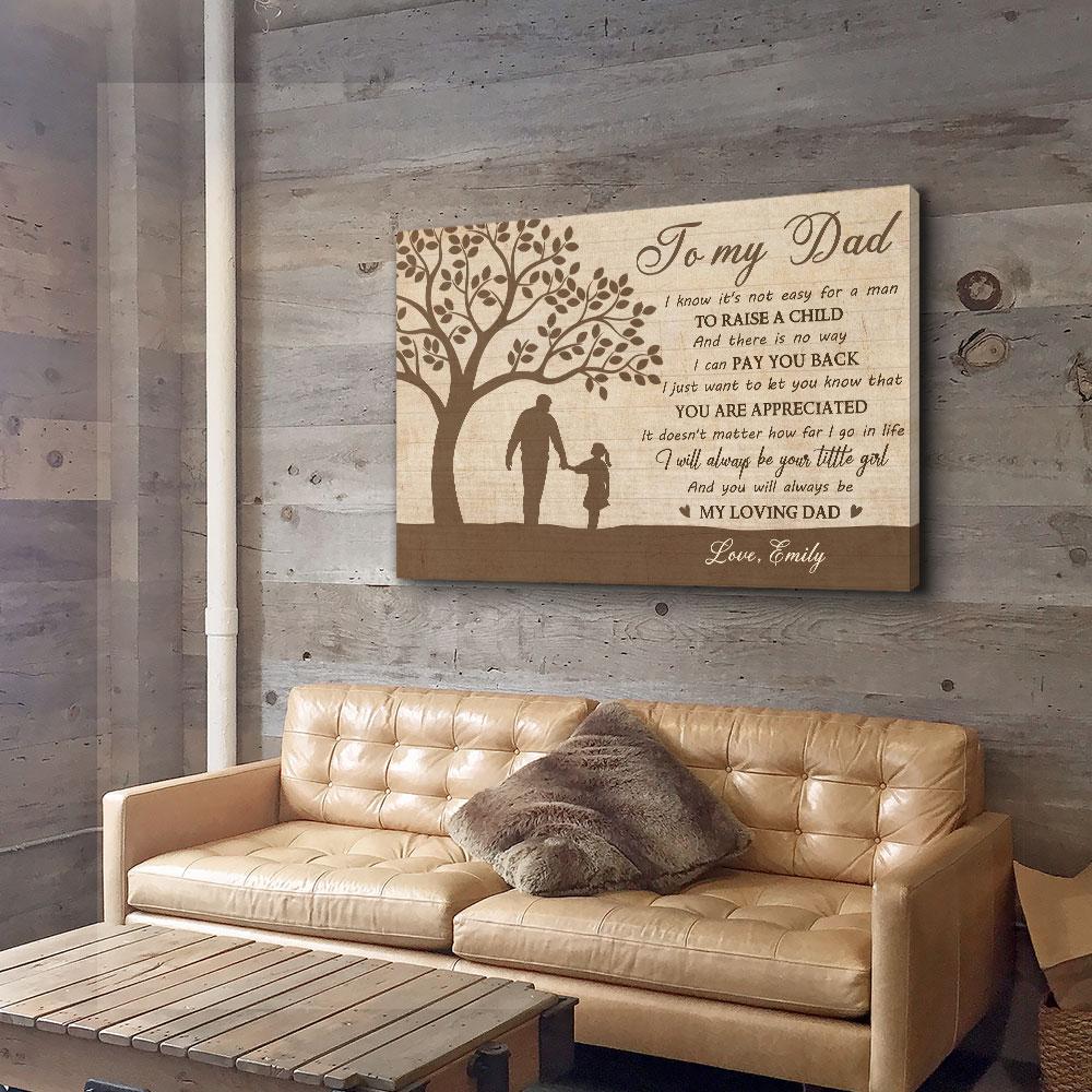 It's Not Easy, Dad - Personalized Custom Name Canvas