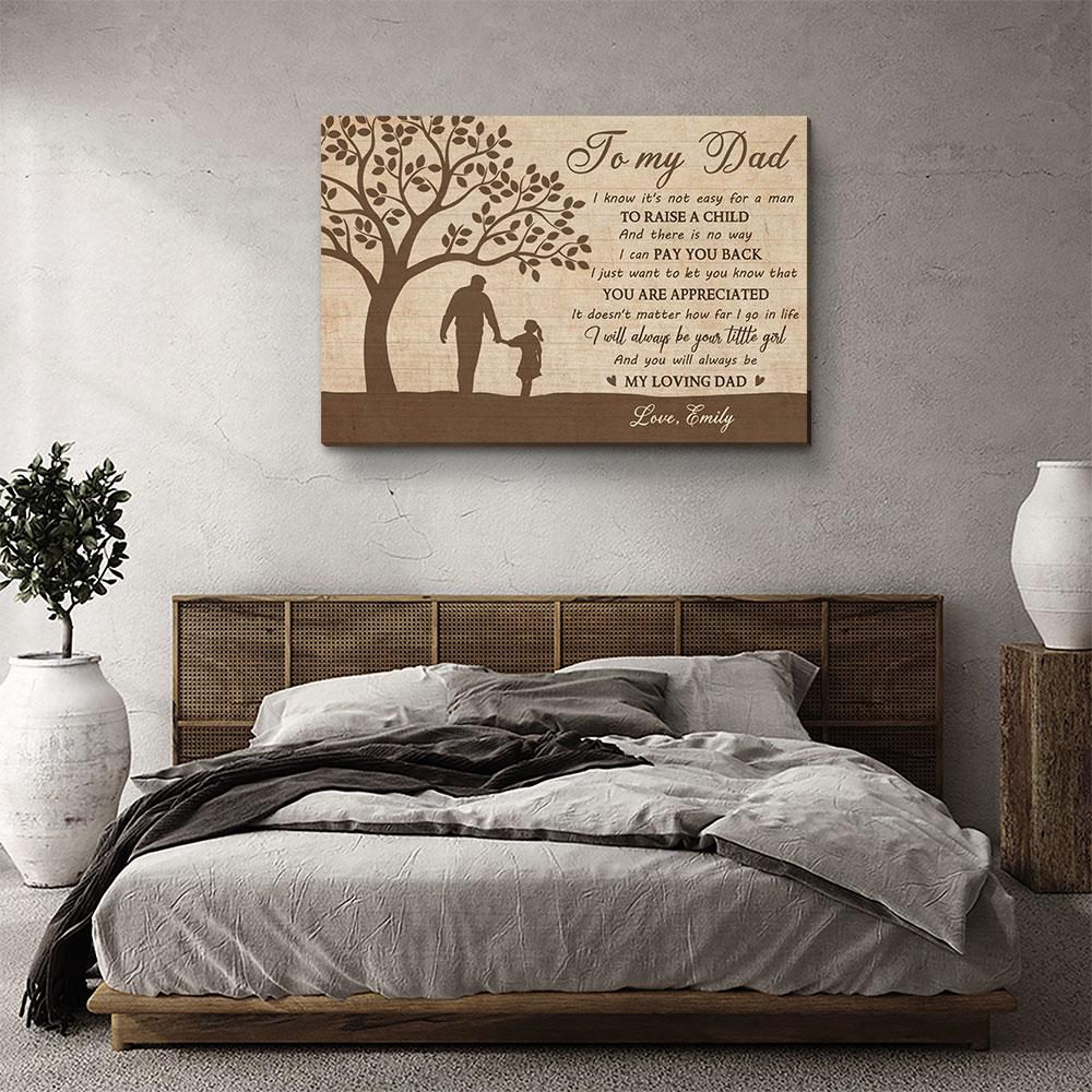 It's Not Easy, Dad - Personalized Custom Name Canvas