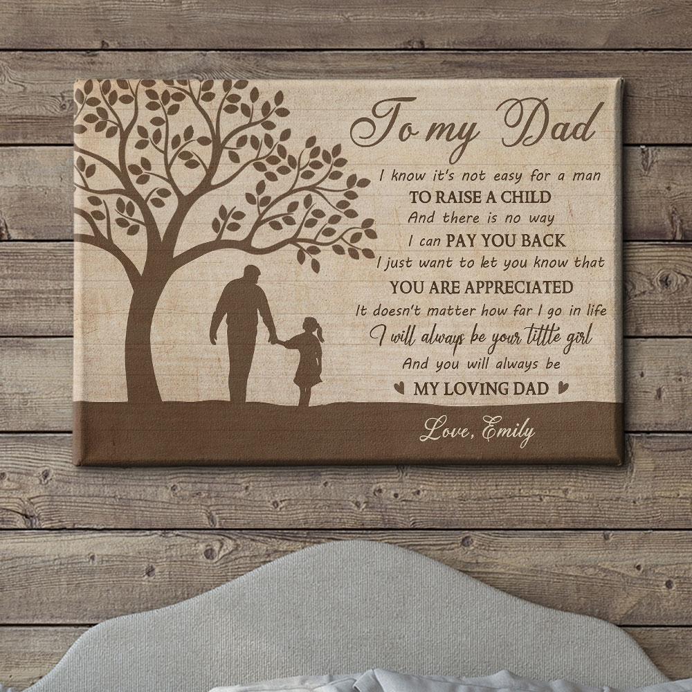 It's Not Easy, Dad - Personalized Custom Name Canvas