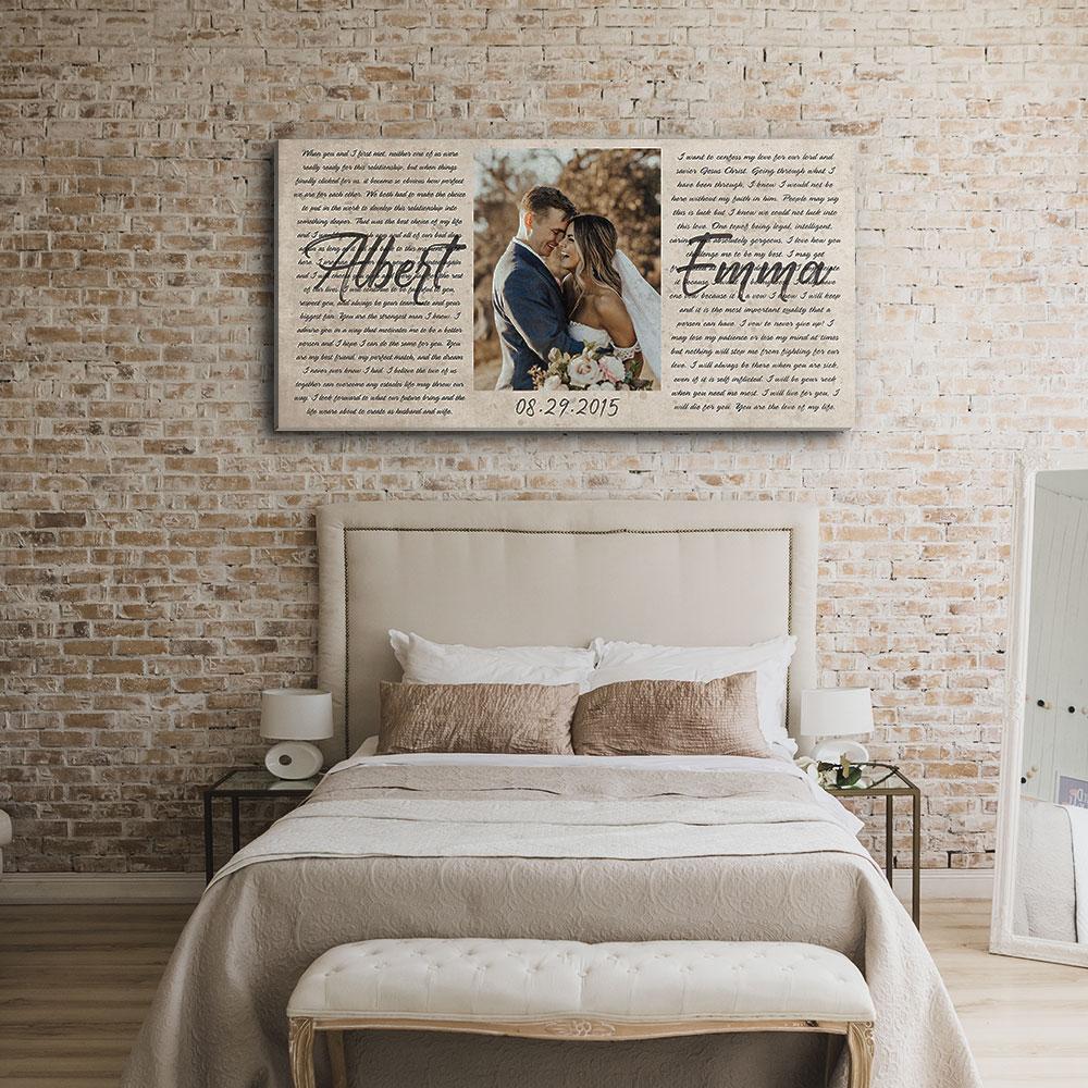 Our Vows - Personalized Custom Photo Canvas